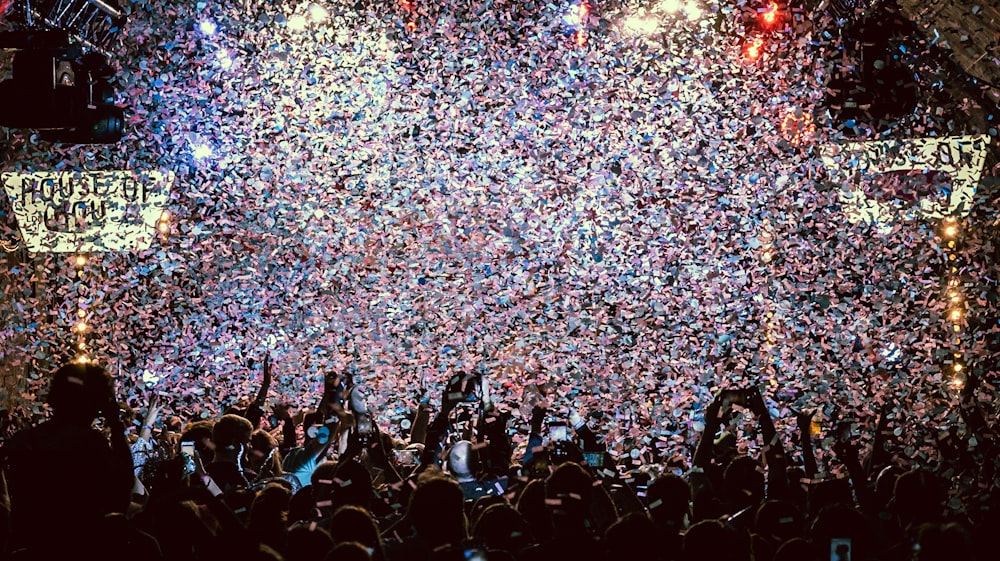 people gathering on a concert