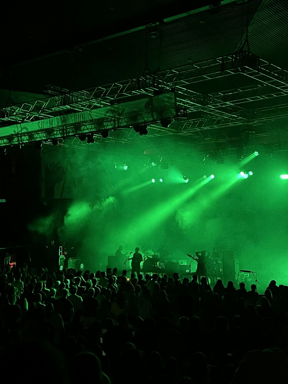 people watching concert during night time