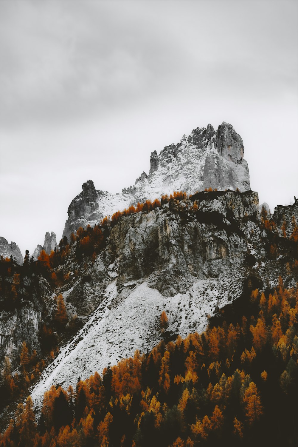 snow covered mountain during daytime