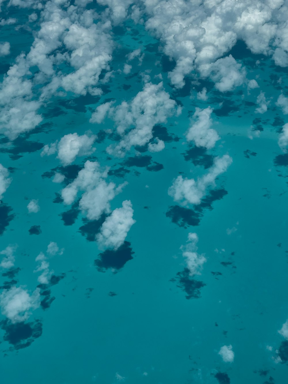 white clouds and blue sky