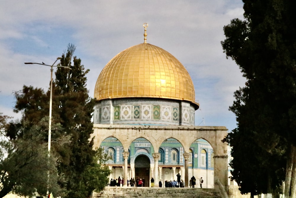 green and brown dome building