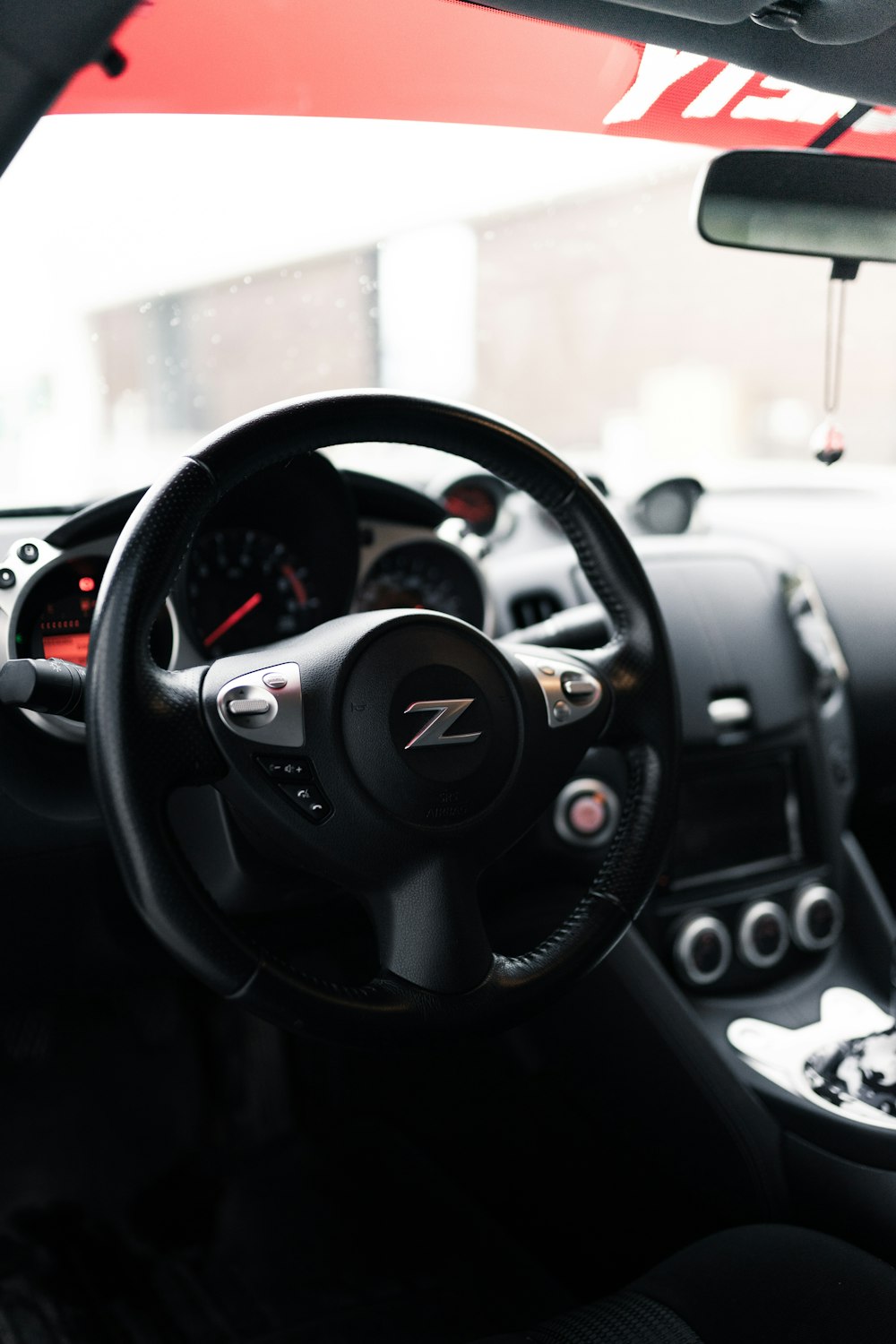 black bmw car steering wheel