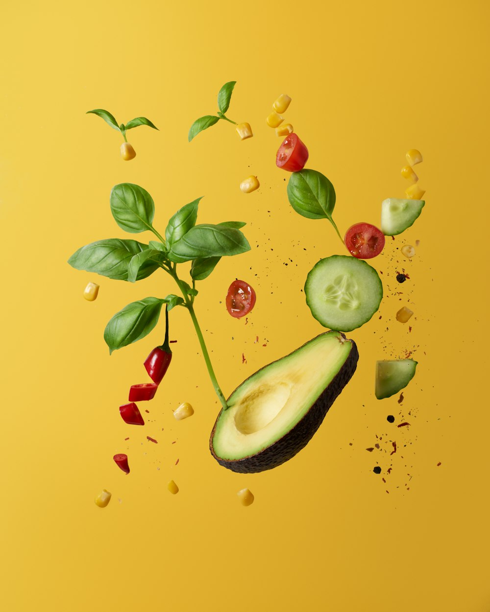 green and red fruit with green leaves