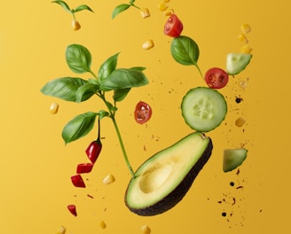 green and red fruit with green leaves