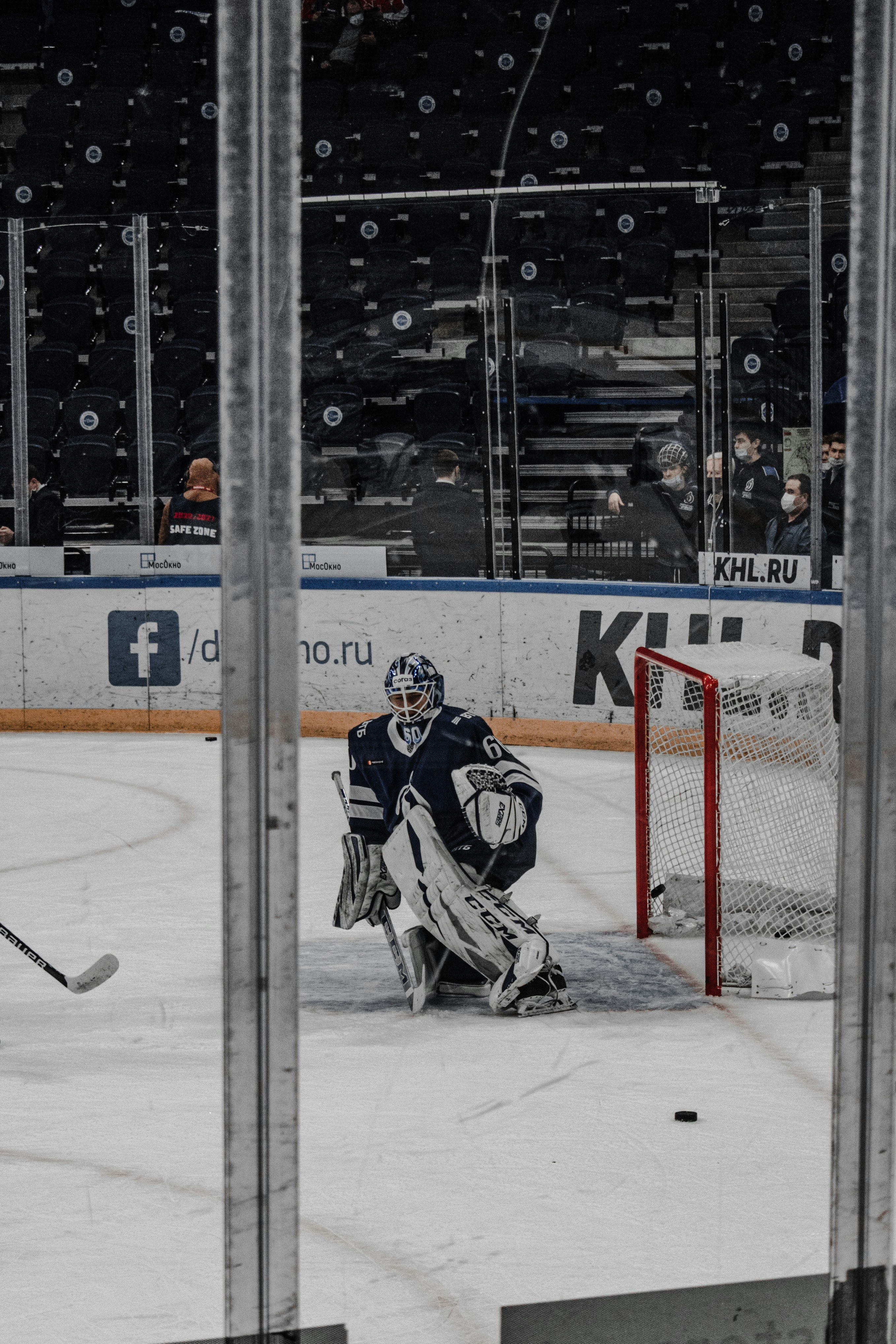 ice hockey players on ice hockey field