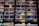 A display of various sunglasses neatly arranged in rows. Each pair reflects a vibrant outdoor scene, likely with trees and a bright sky. The sunglasses vary in shape, size, and lens color, and some have price tags attached.