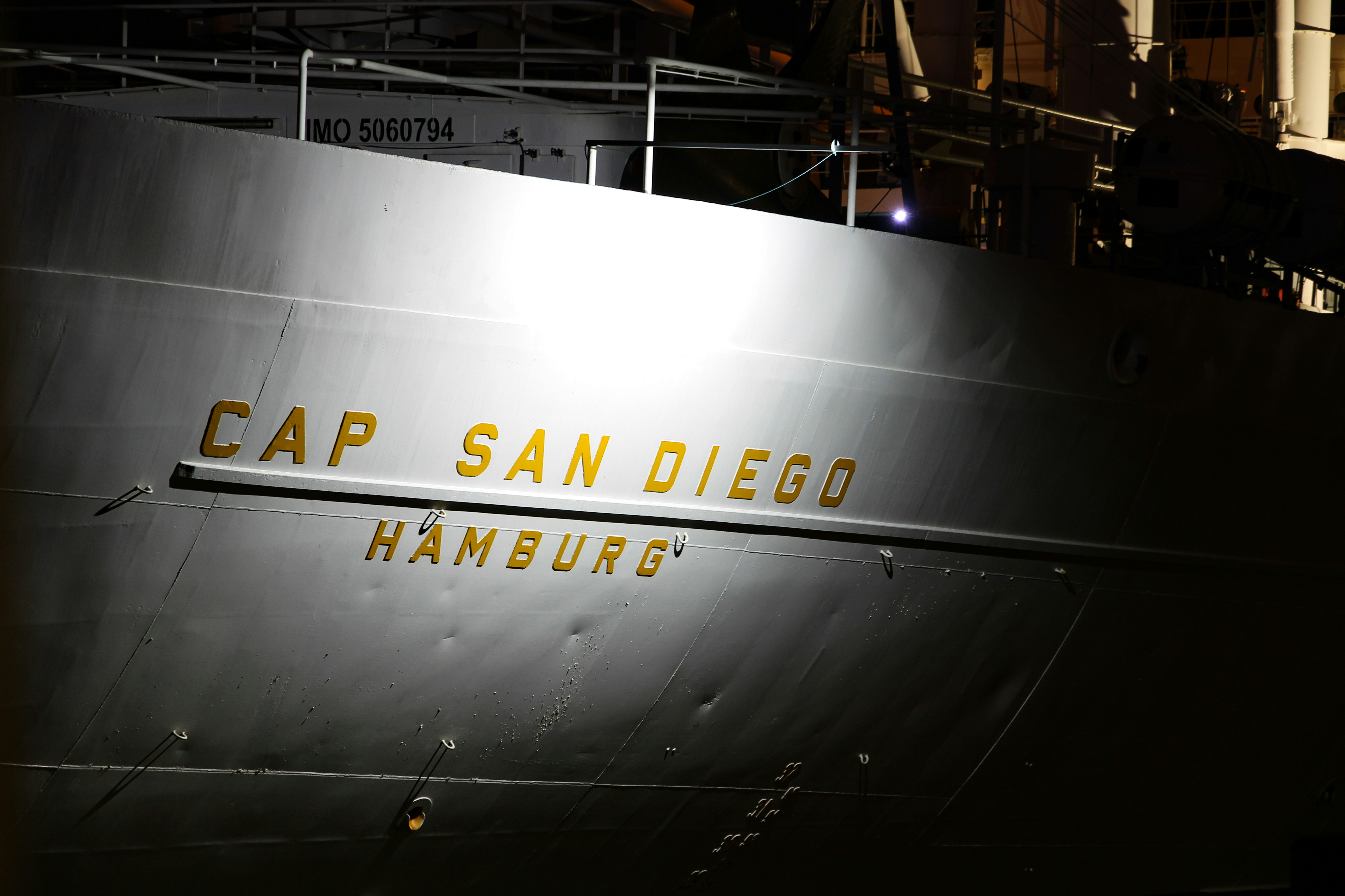 a large ship that is sitting in the water