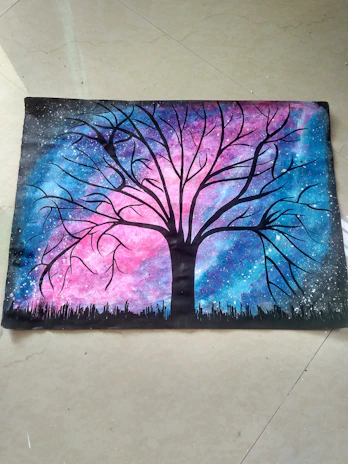 A glowing tree of life intertwined with strands of DNA and cosmic energy against a dark starry background.