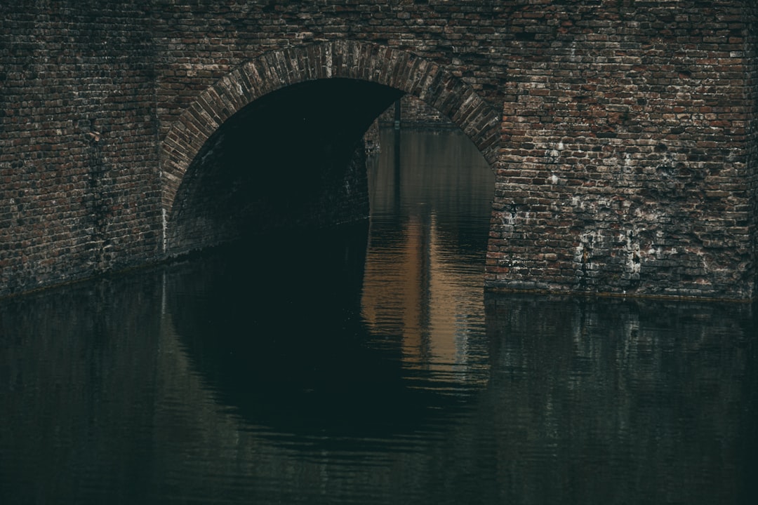 brown brick bridge over water