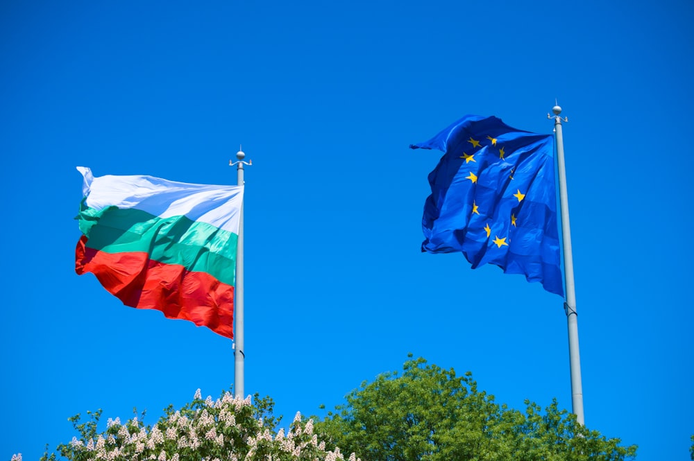 white red and blue flag on pole during daytime