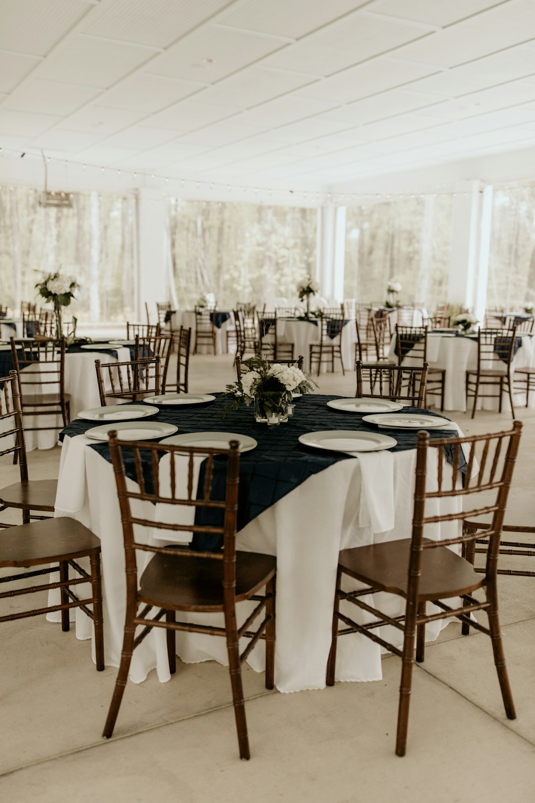 white table with chairs and table