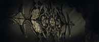 An intricate design showcasing dark floral elements.