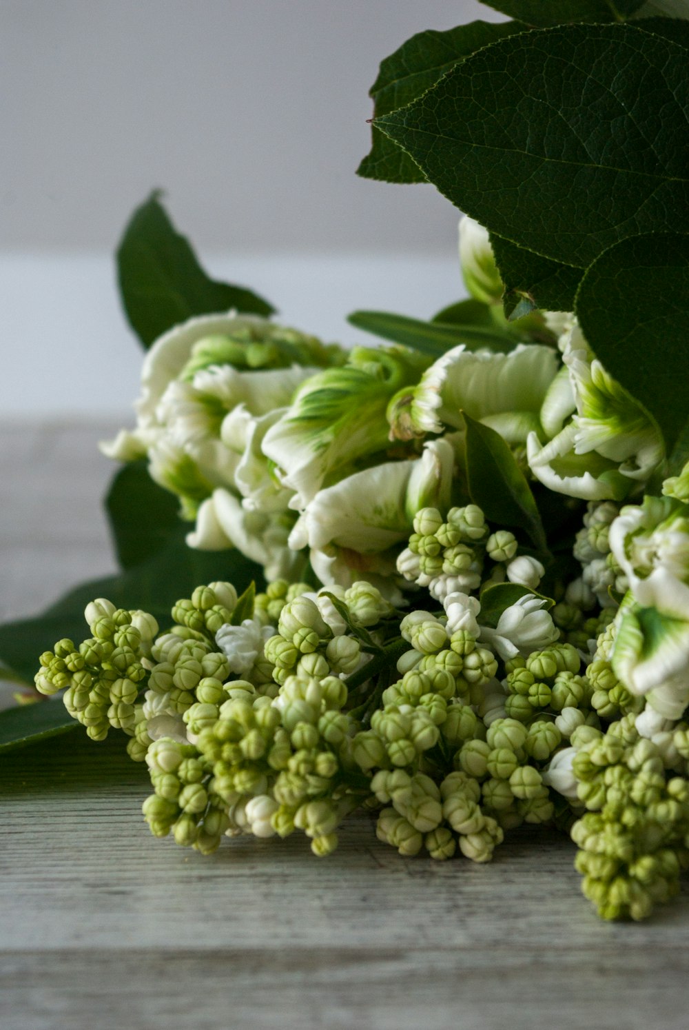 green and white flower bouquet