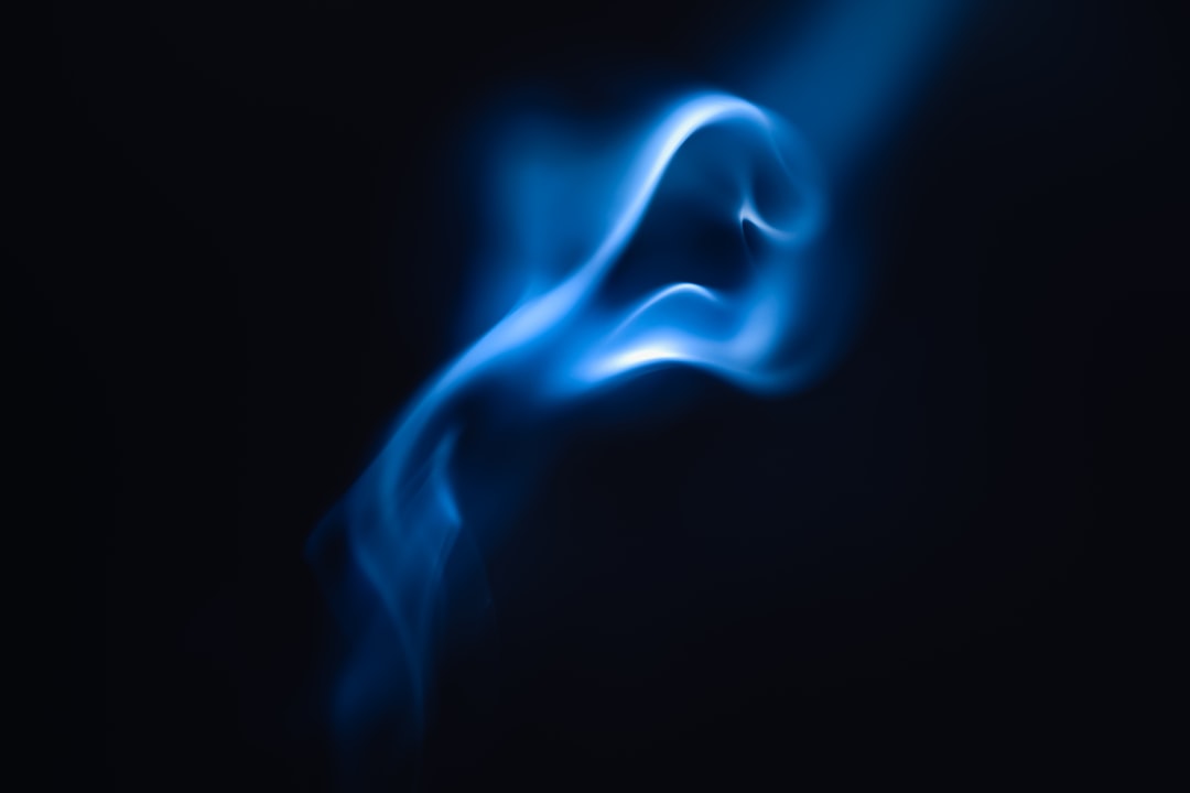 blue and white smoke illustration