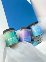 green and blue labeled can