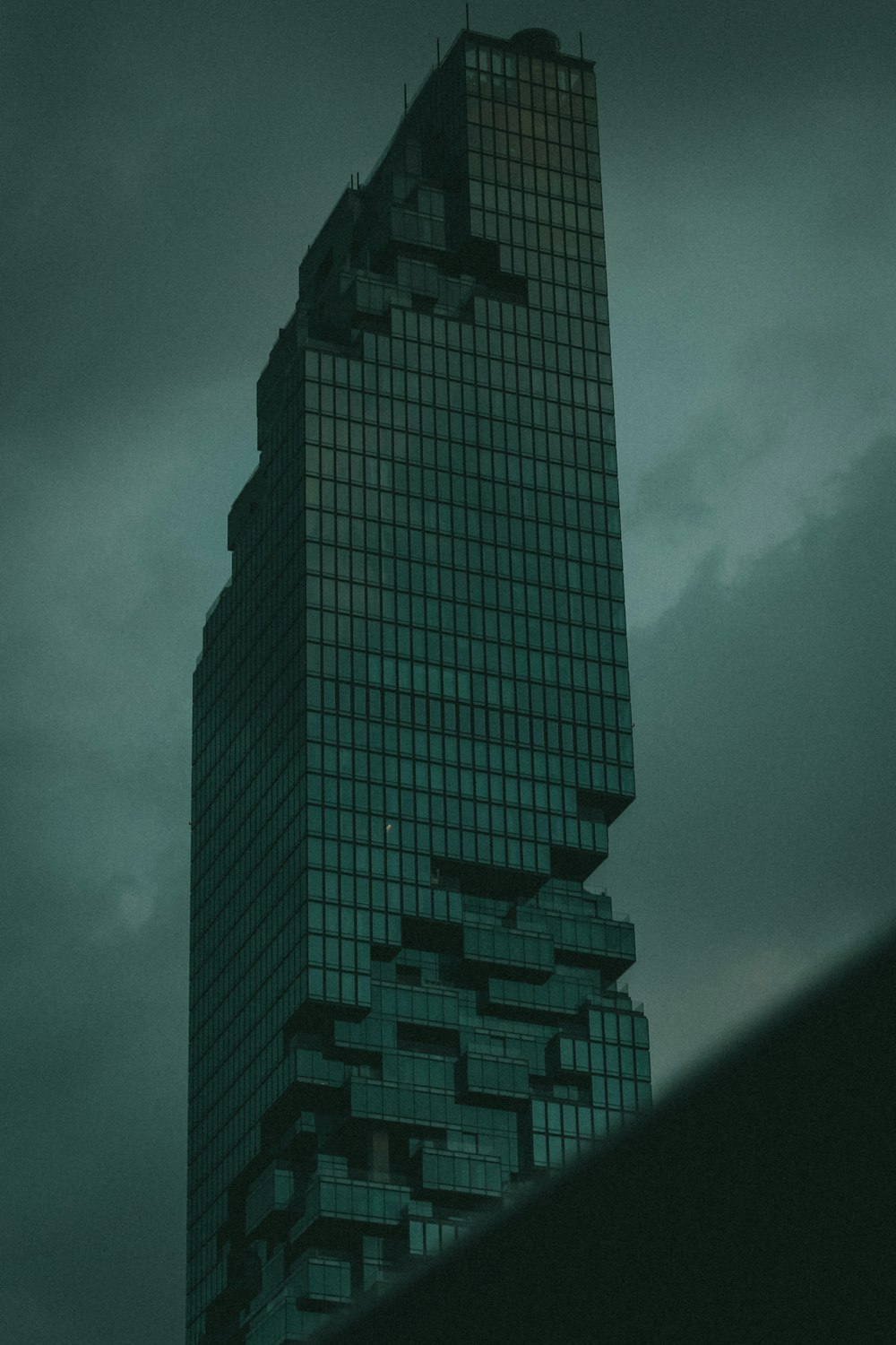 gray concrete building under gray sky