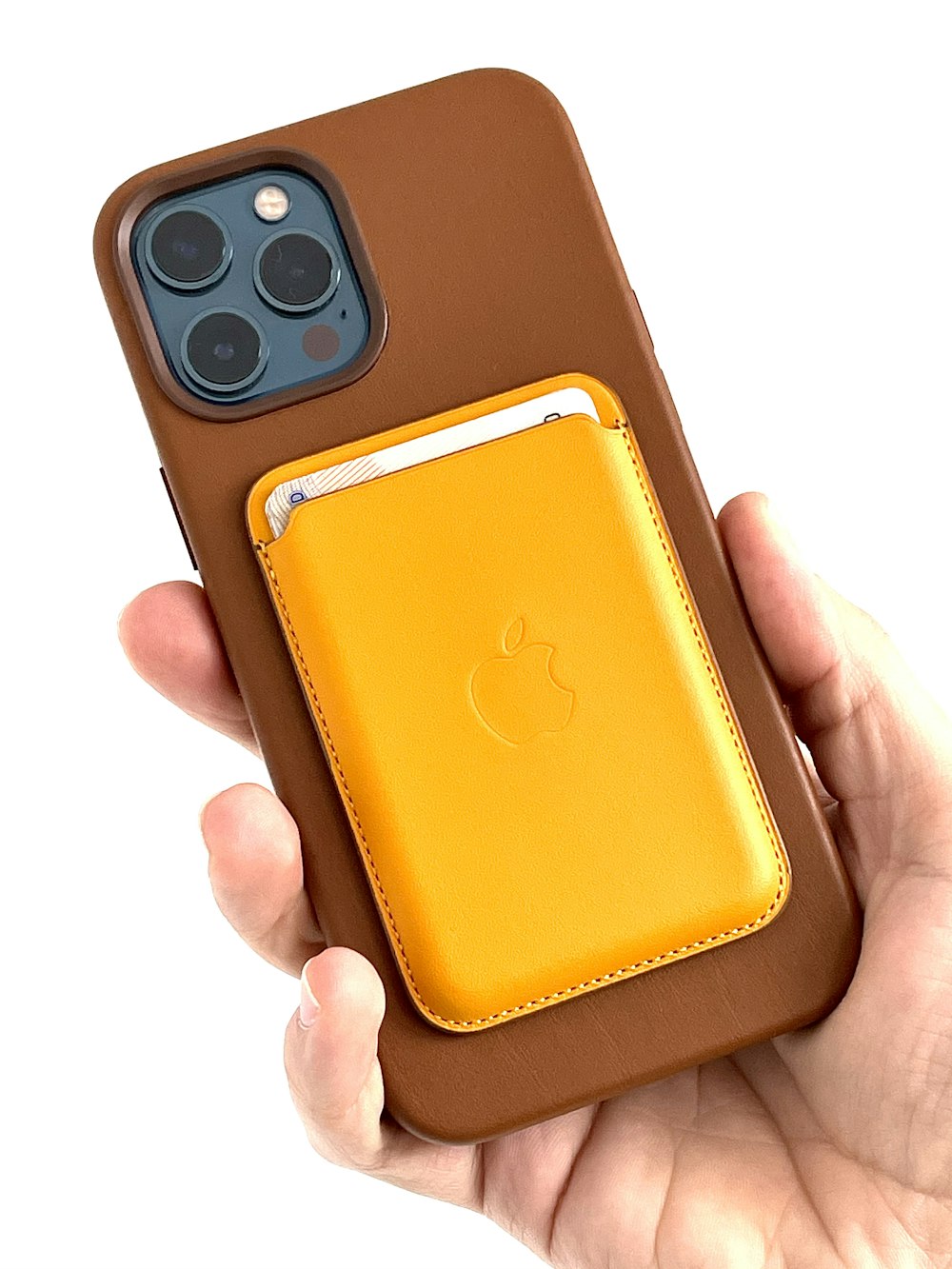 brown and black iphone case