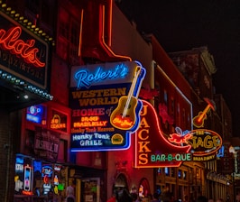 red and yellow led signage