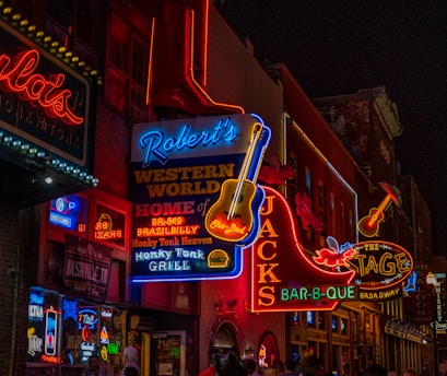 red and yellow led signage
