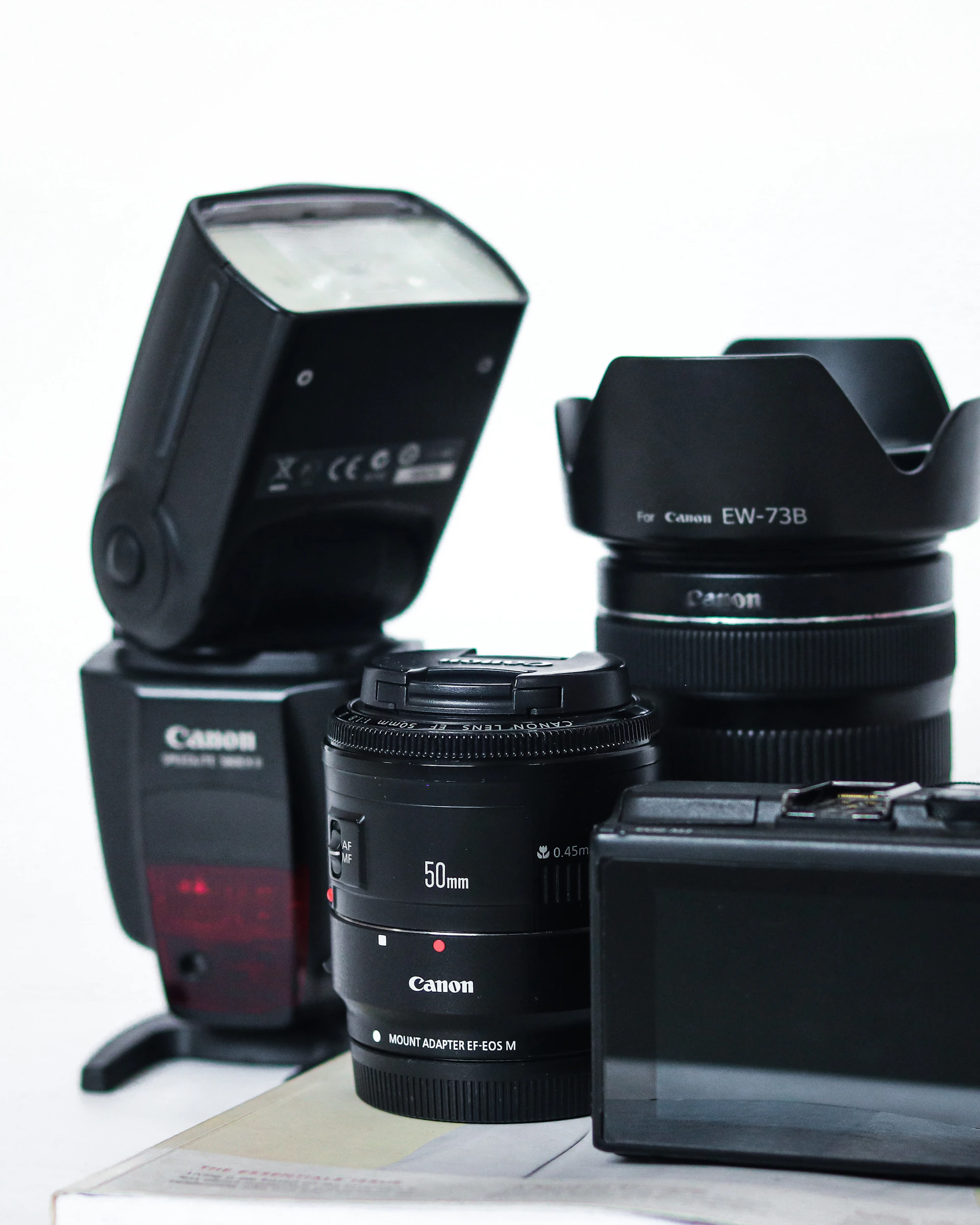 black nikon dslr camera lens