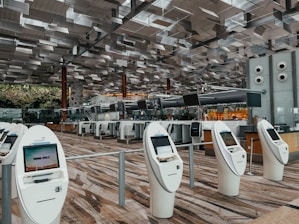 white and gray parking lot