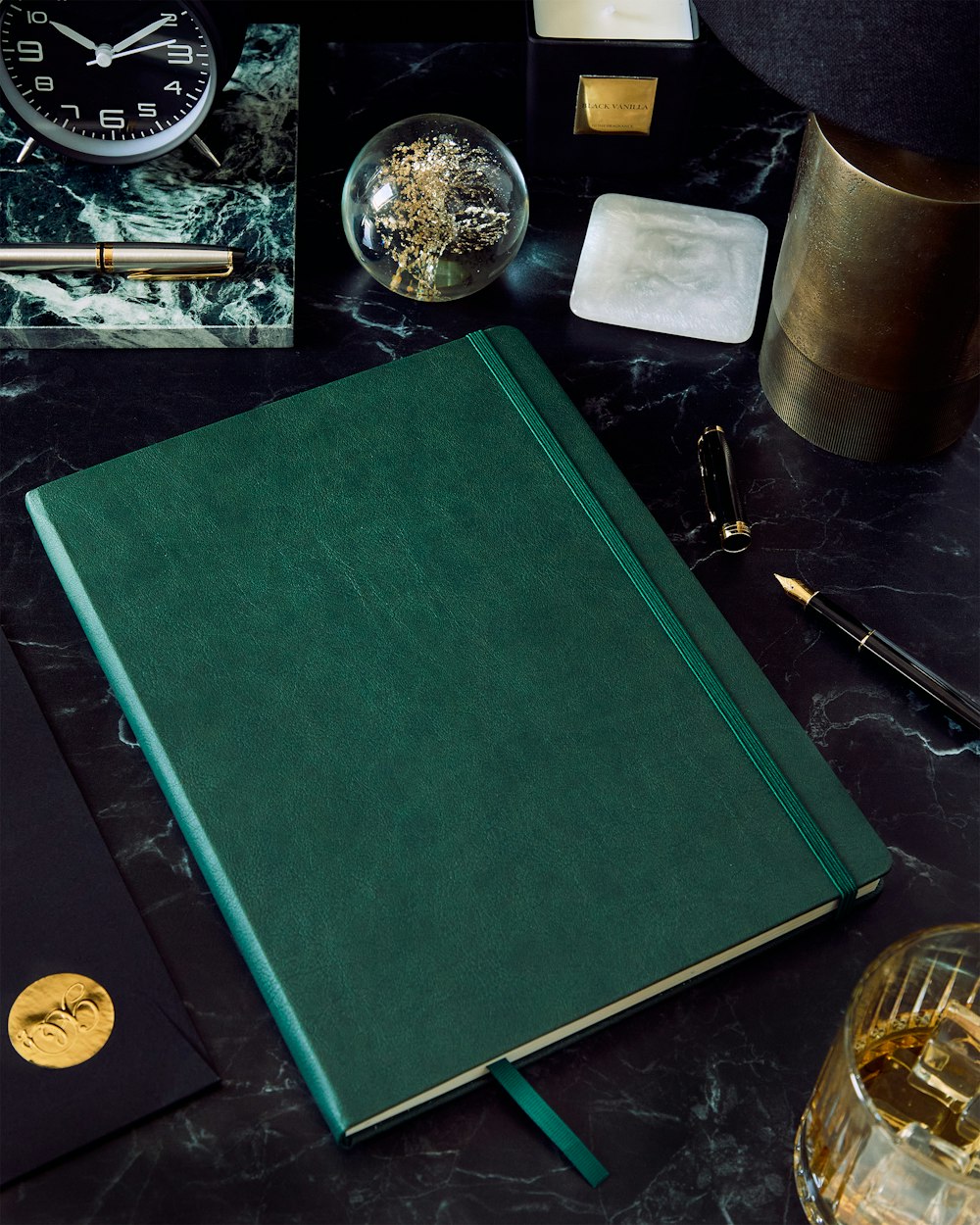 green book on black table