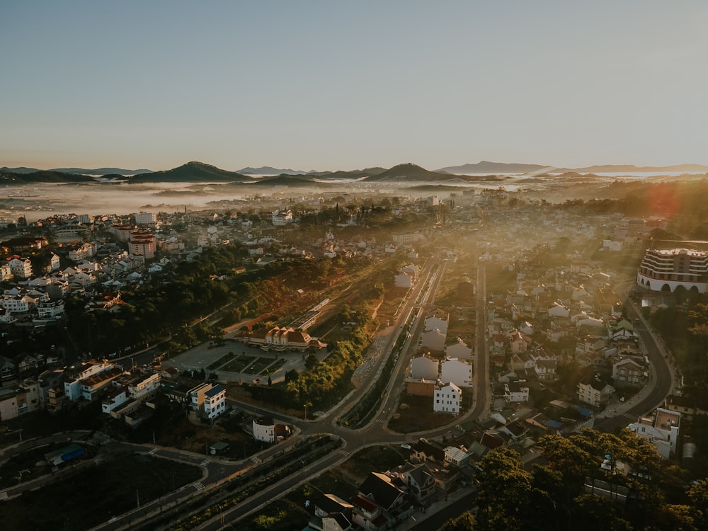 Vista aérea de la ciudad durante el día