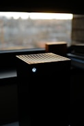 black box on white table