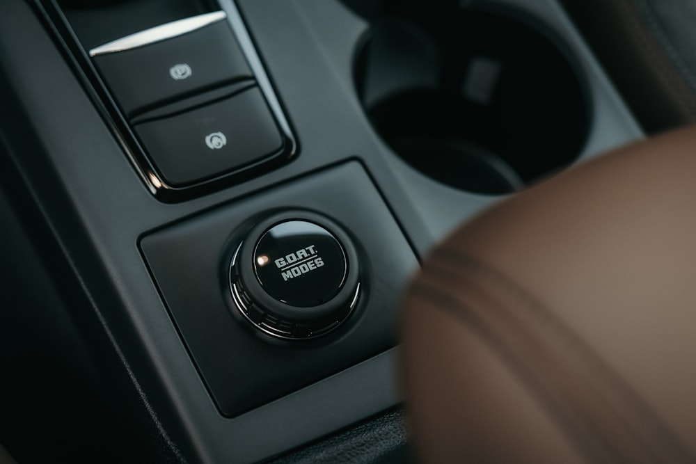 black and gray car control panel