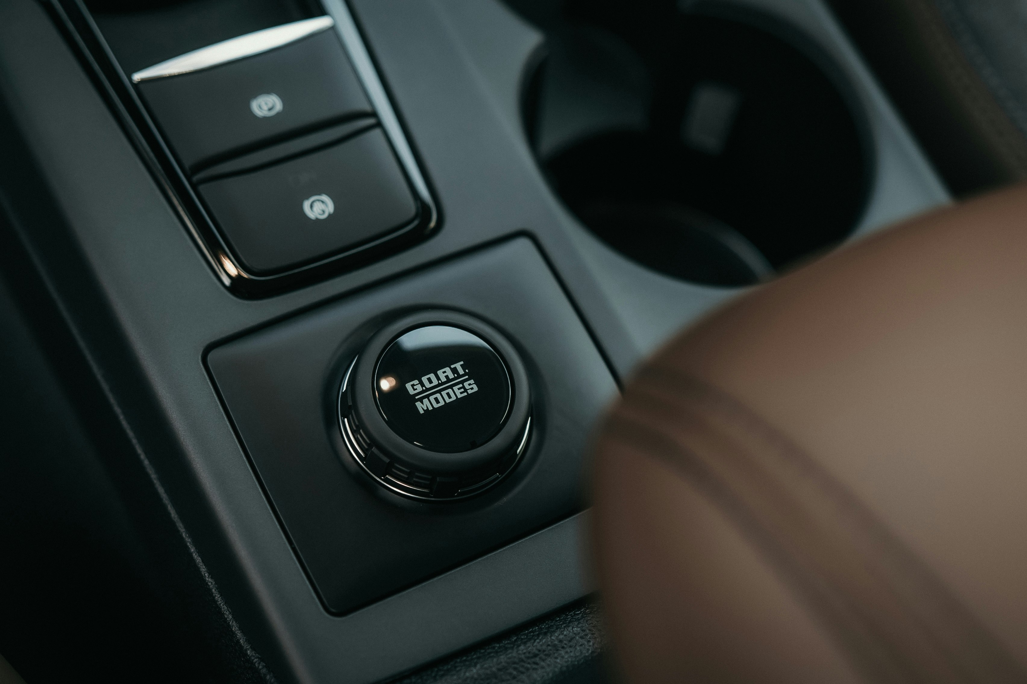 black and gray car control panel