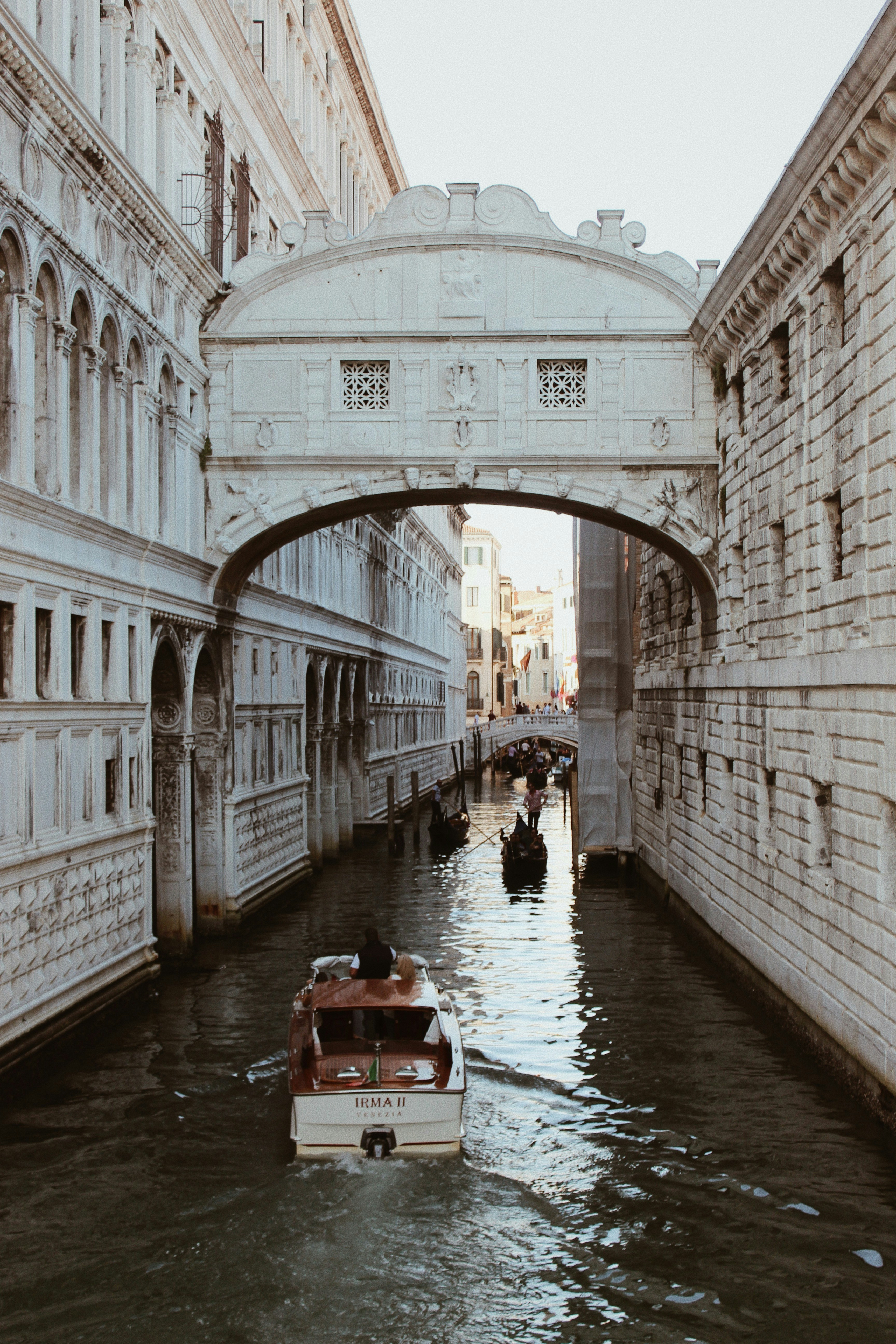 Grand Canal, Rialto Bridge, and gondolas