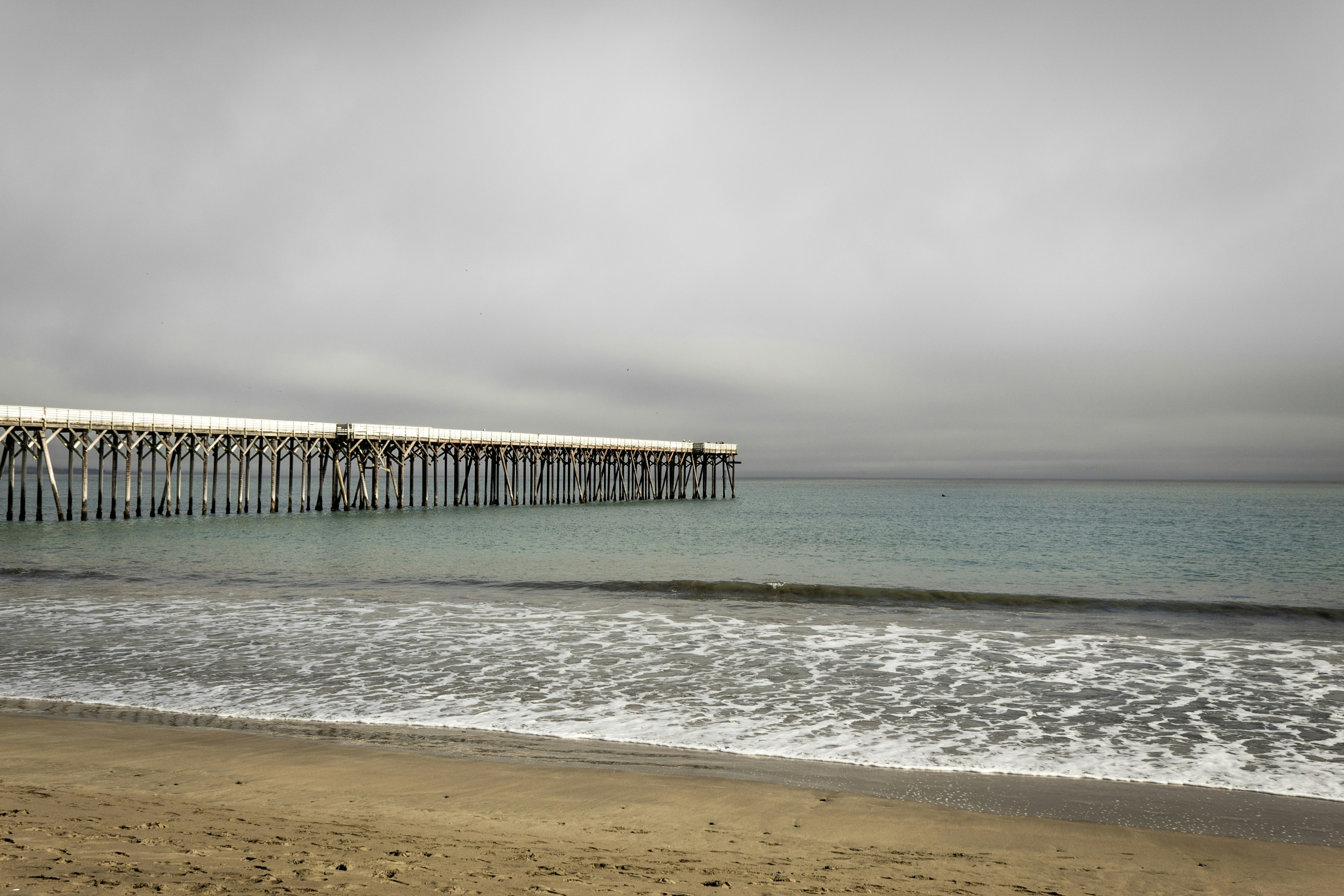 Overcast day at San Simeon peir