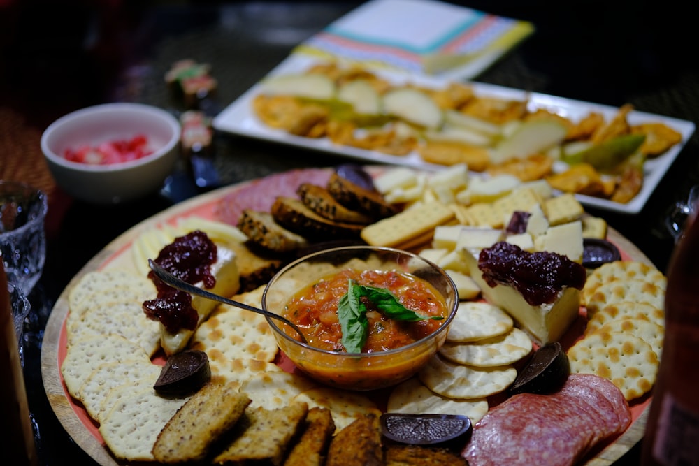 sliced bread with sliced vegetables on white ceramic plate