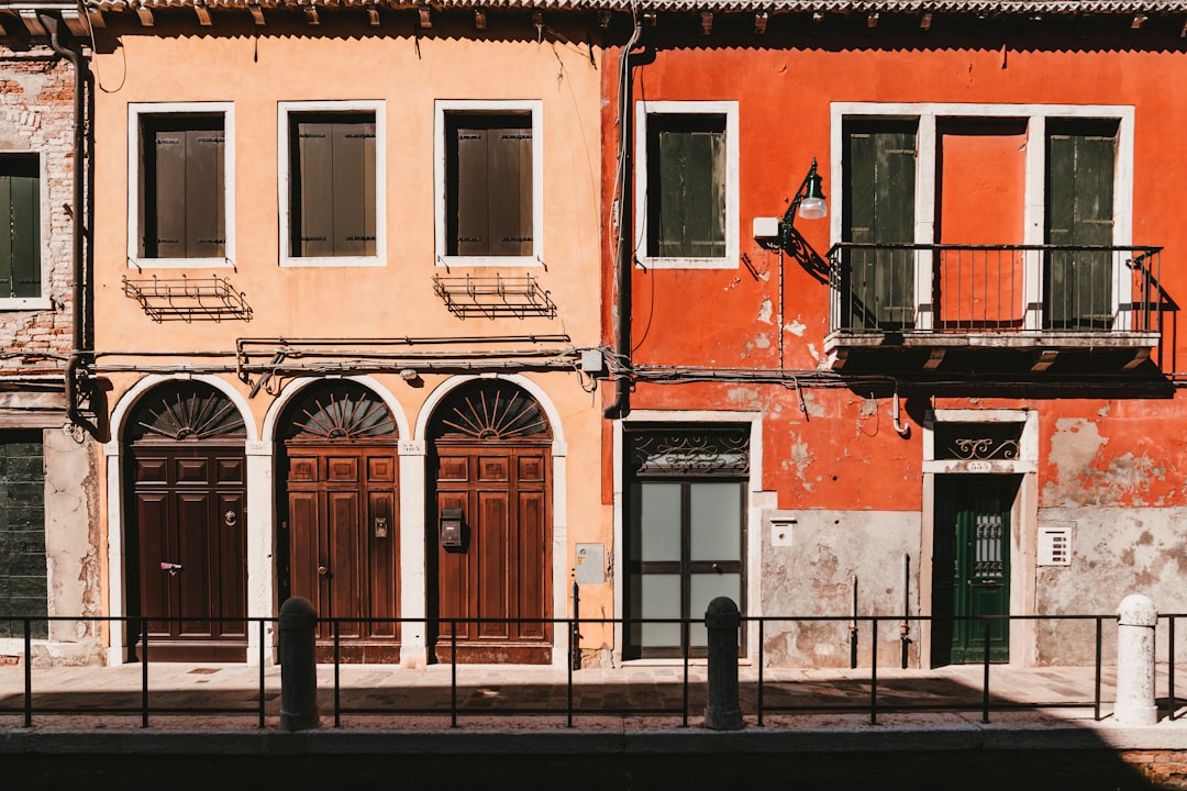 red and white concrete building