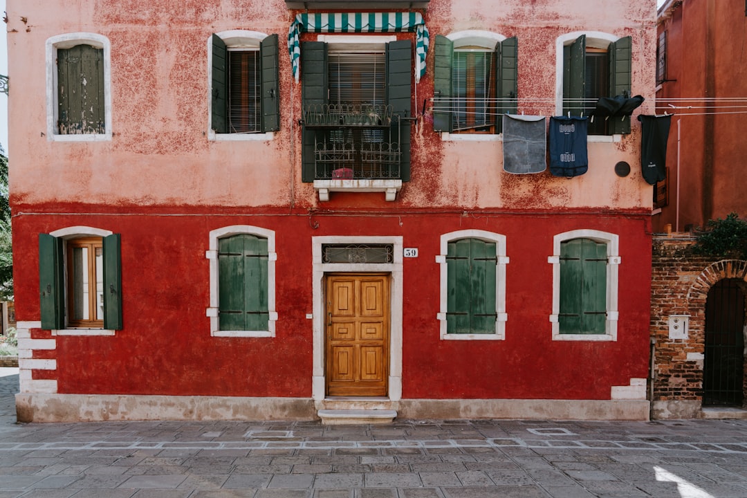 red and white concrete building