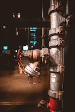 black and silver steel pipe