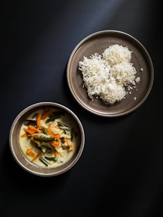 white rice in stainless steel bowl
