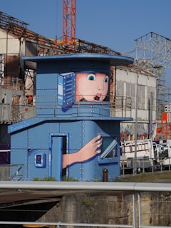 blue and white concrete building during daytime