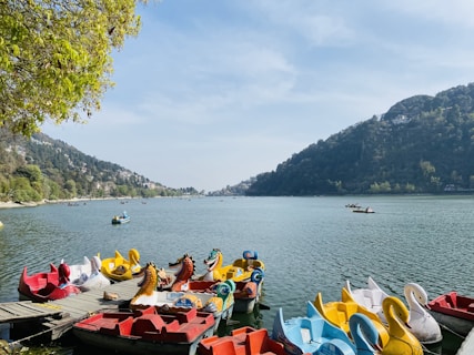 people riding on red kayak boat on sea during daytime