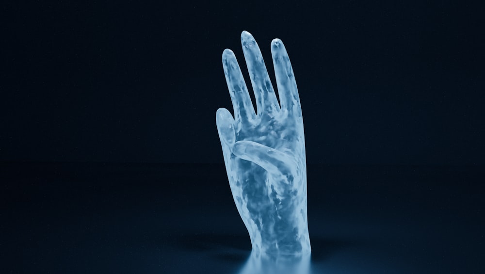 mão humana com fundo branco