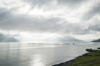 a modern scottish sea farm in calm weather