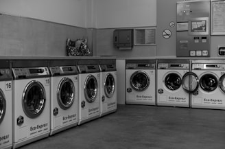gray front load washing machines