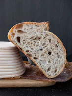 bread on brown wooden chopping board