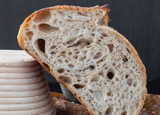 bread on brown wooden chopping board