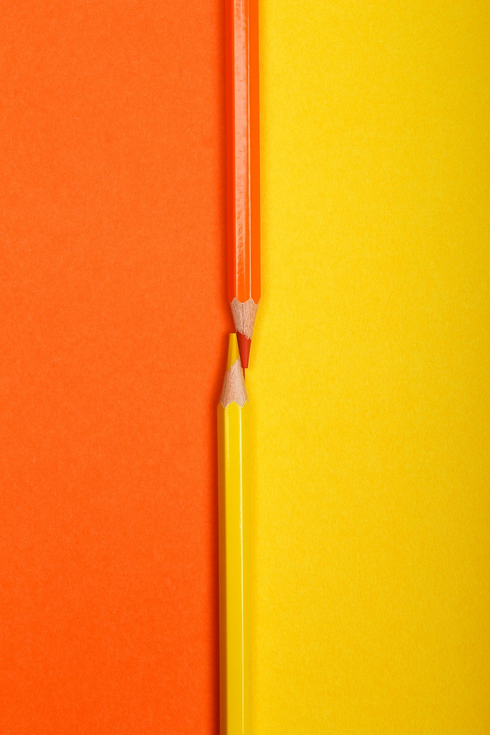 yellow pencil on yellow surface