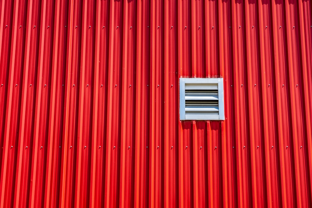red and white wooden wall