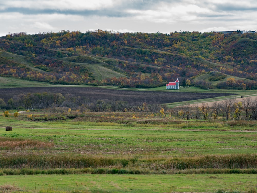 green grass field under cloudy sky during daytime