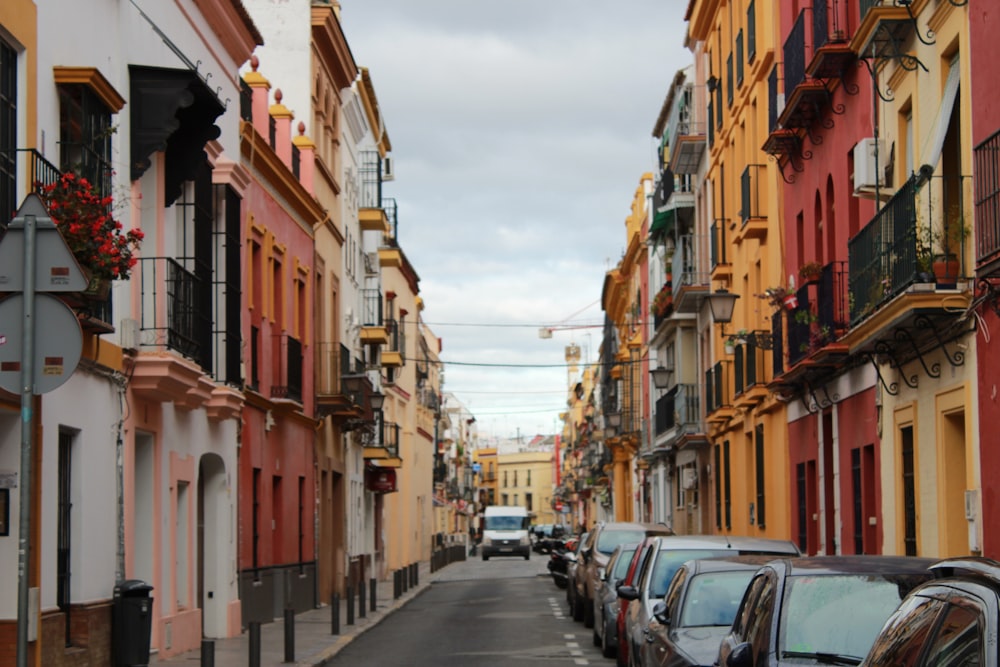 cars parked on the side of the road during daytime