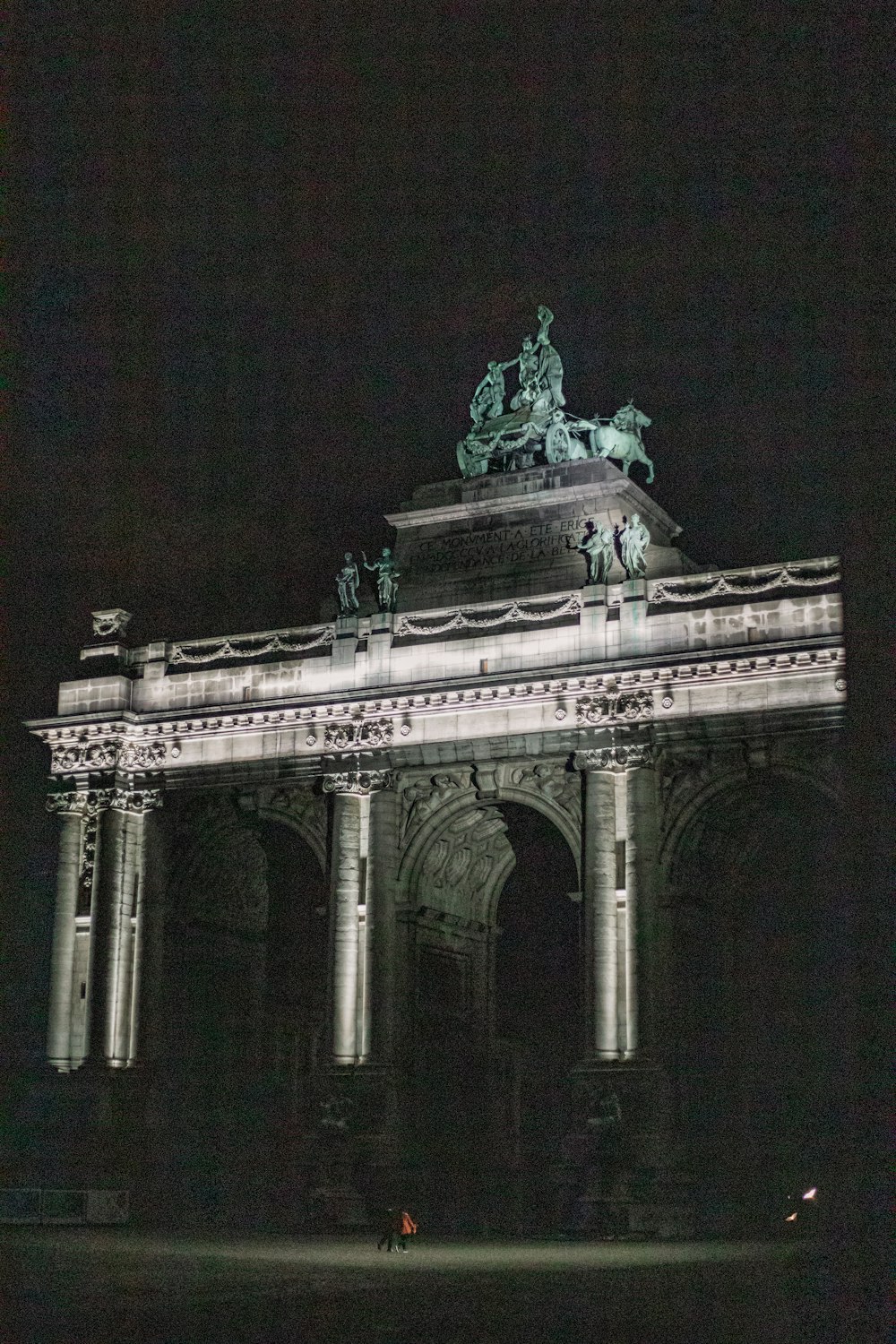 low angle photography of arc de triomphe