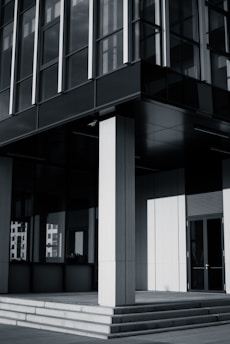 white and black concrete building